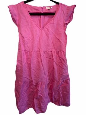 Goodthreads Small Pink Cotton/Linen Dress. Casual, POCKETS!